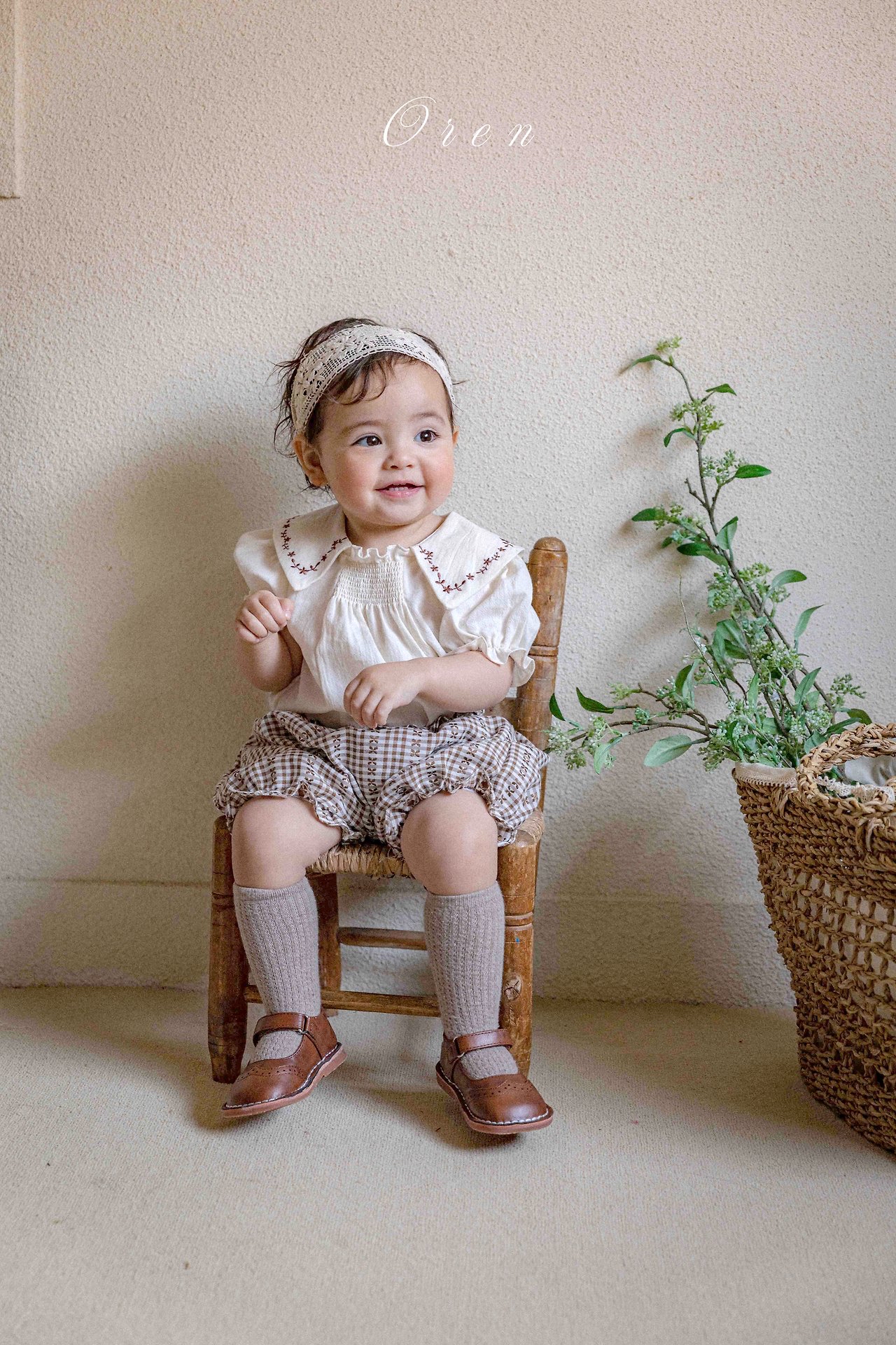 ☀️預訂 韓國直送☀️🇰🇷Oren Camille花卉刺繡翻領短袖上下套裝