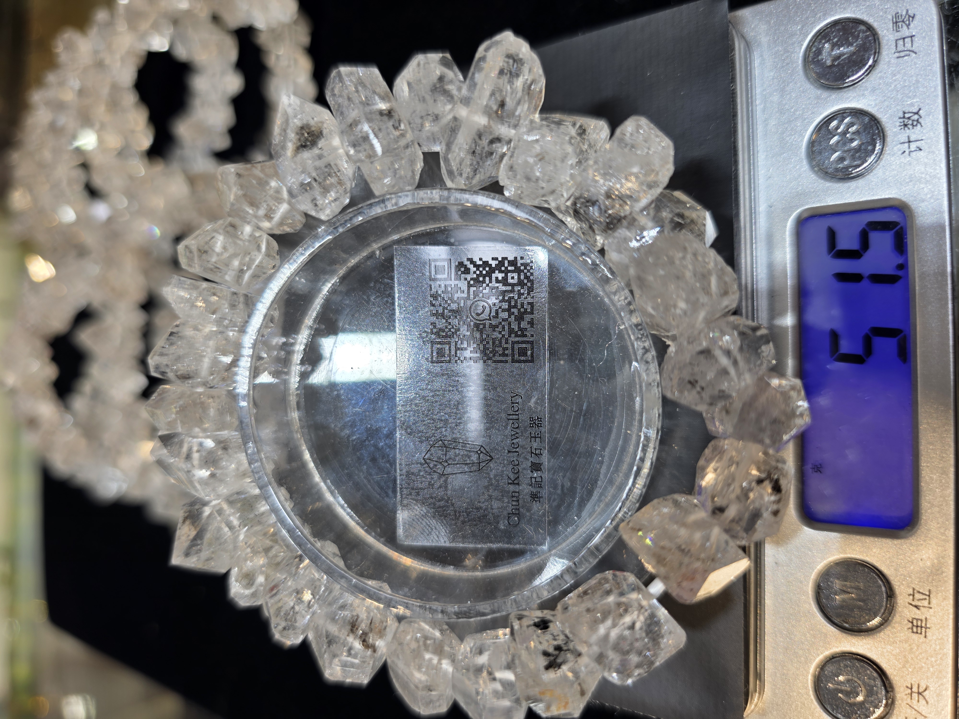 巴基斯坦閃靈鑽石手串(Herkimer Diamond)