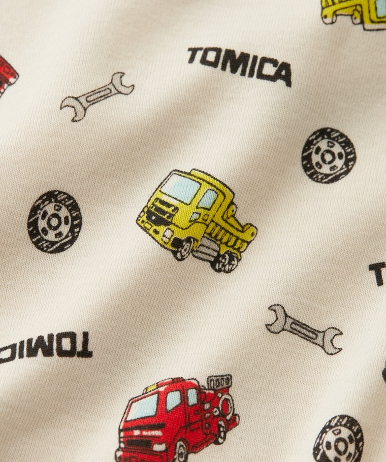 💚預訂 台灣直送💚Tomica兩色車車印花純棉短袖包屁衣