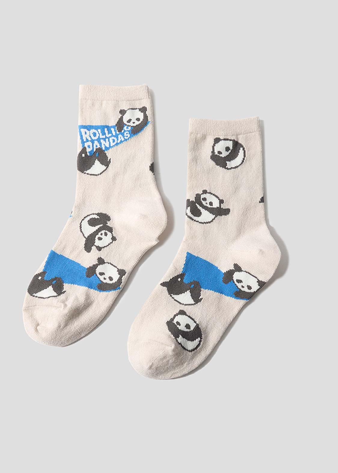 📦訂購 日本限定 graniph Rolling Pandas 熊貓 中筒襪