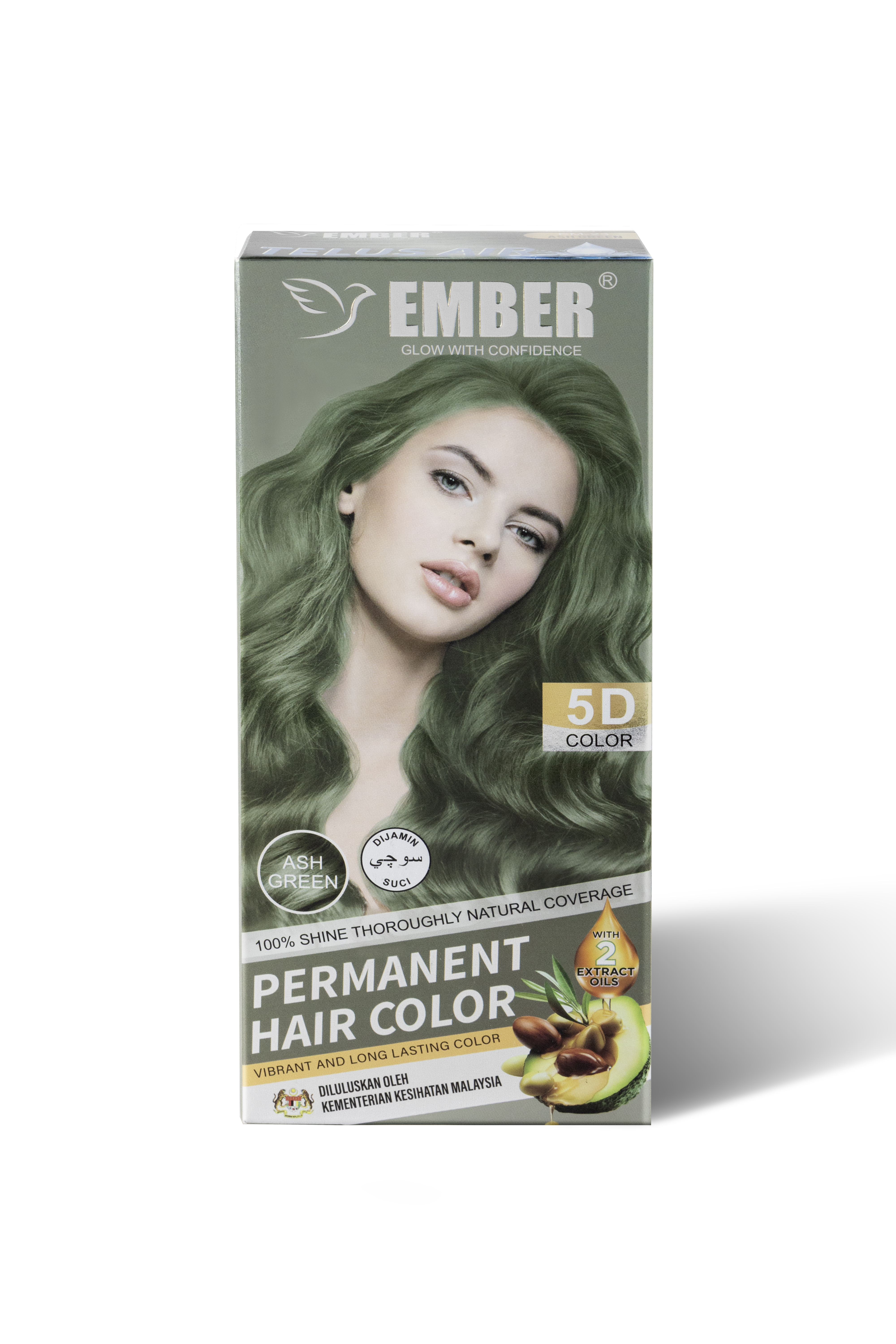 EMBER Permanent Hair Color 60ML / EM-23/ ASH GREEN