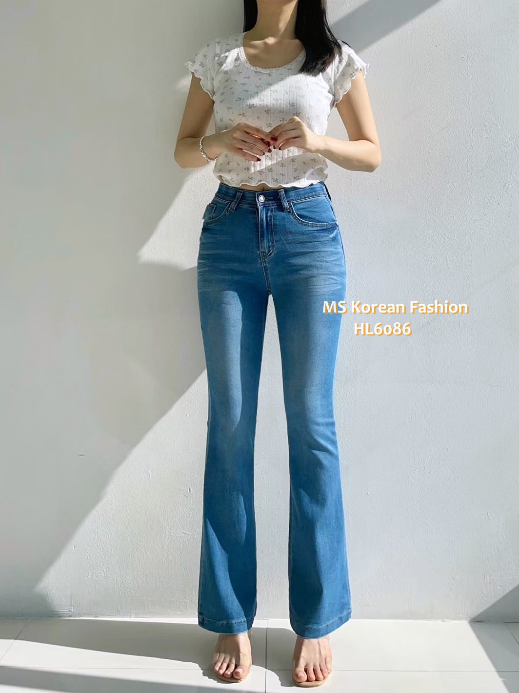 HL6086 韓國🌼Howluk春版牛奶面料喇叭牛