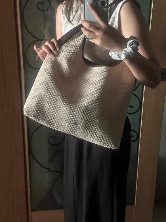 Stand oil Ringo Bag｜雙面手袋 (編織/皮革)