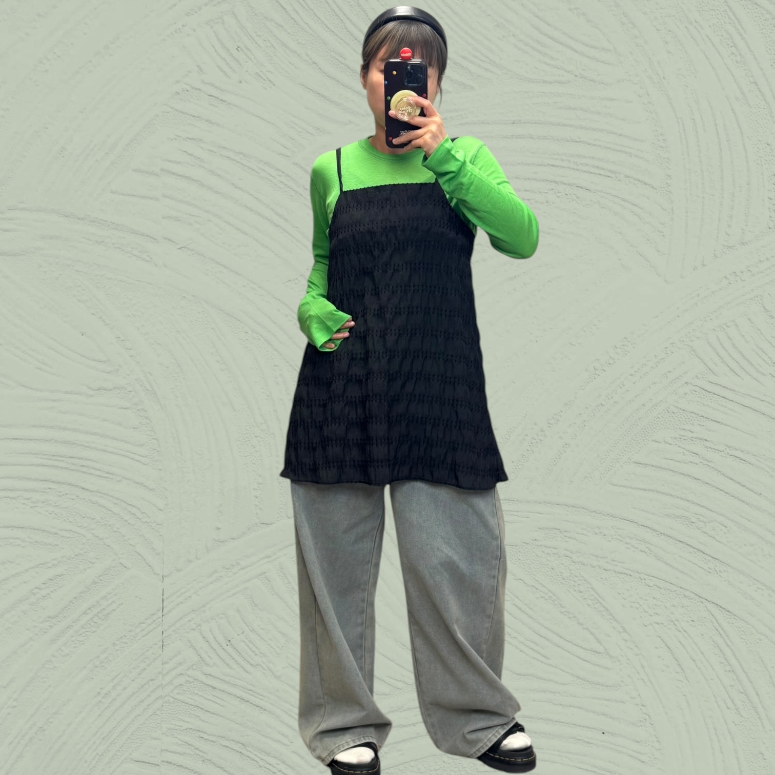 221198 雪紡皺布吊帶背心