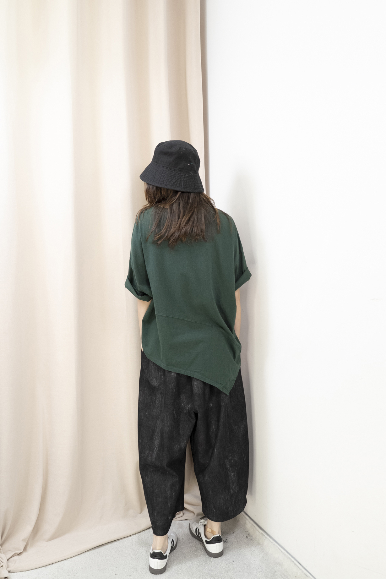 工業藝術風造型闊腳褲（3色）