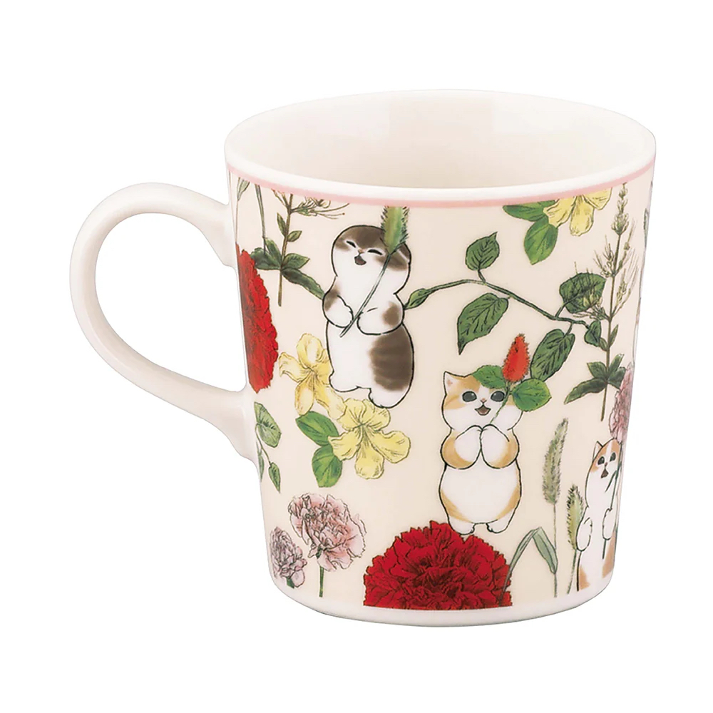 ✈️日本直日本Mofusand ×日比谷花壇 - 300ml馬克杯 ( 粉紅色 / 米色 )