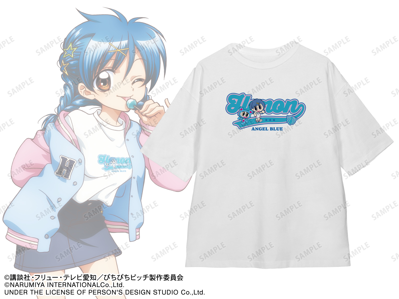 《Pre-Order》ANGEL BLUE Tee｜唱K小魚仙 Pichi Pichi Pitch X ANGEL BLUE (26PP14-P)