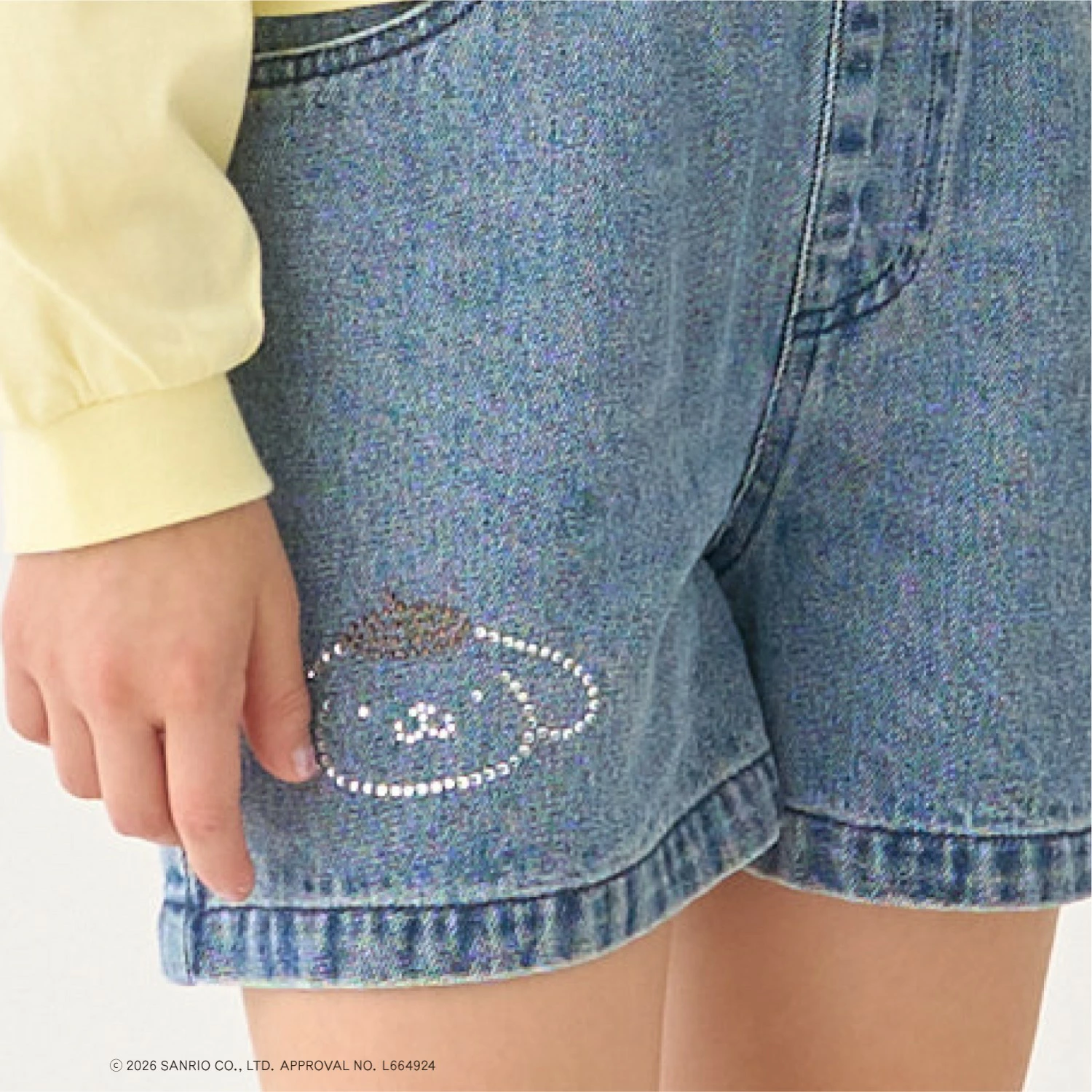 🆕【⭐訂購⭐】🌀🇯🇵 日本直送 #Sanrio 水鑽 刺繡 牛仔短褲  [3款選] 🌀 [ELFA-0122][260714]