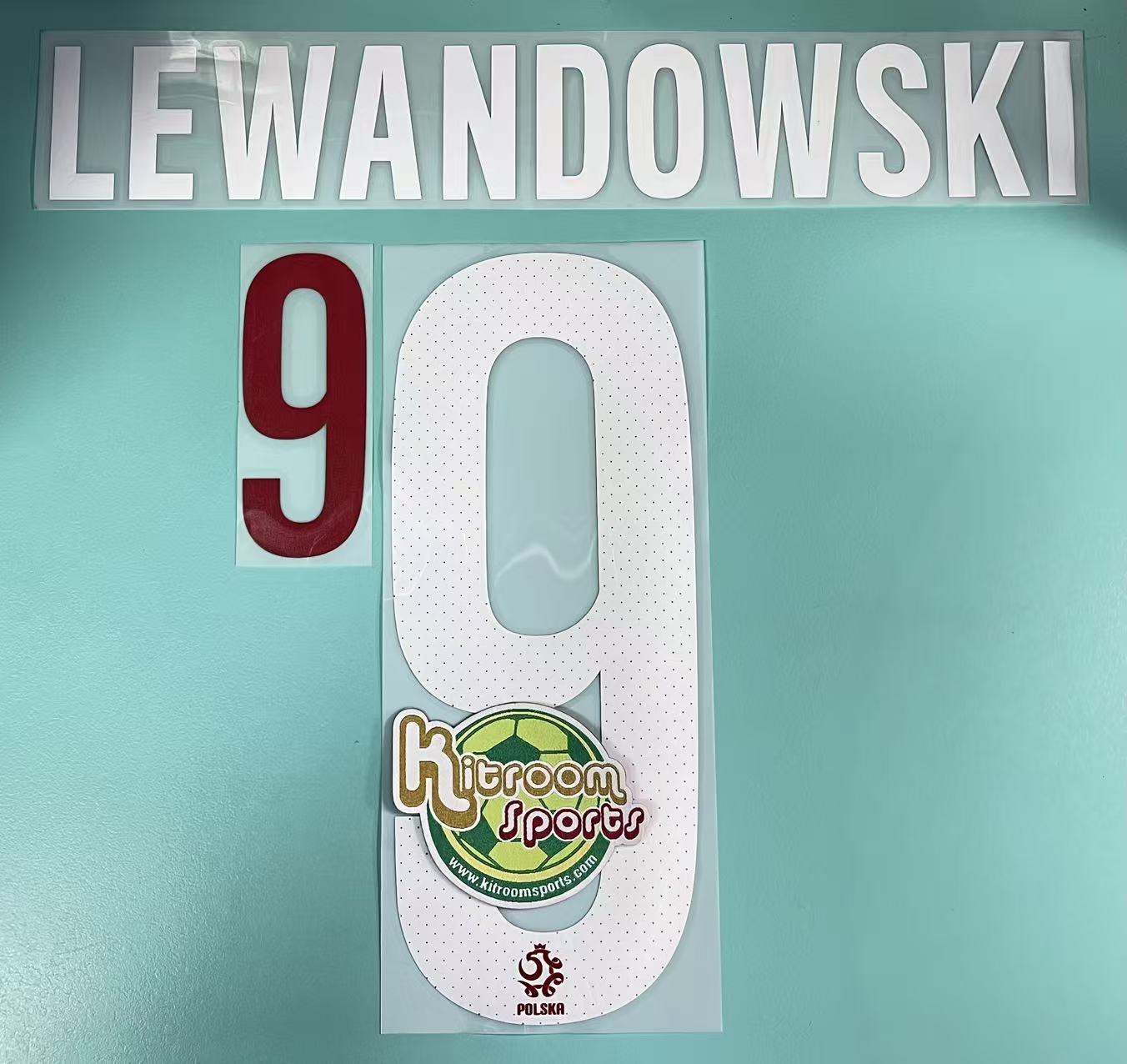 2014 Poland Away Nameset #9 LEWANDOWSKI