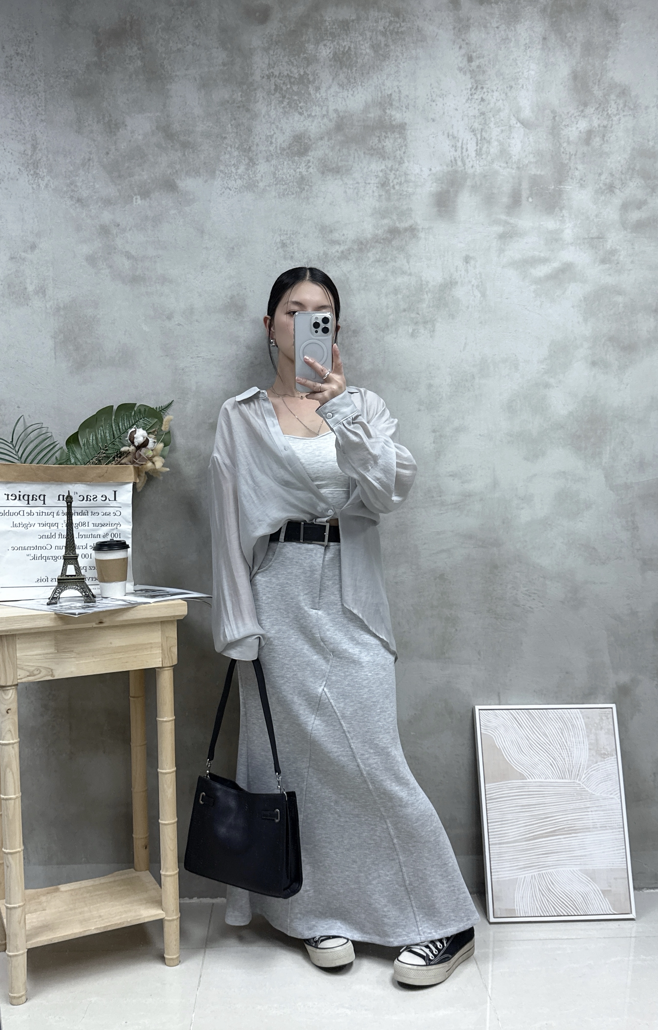 絲質側扣防曬恤衫