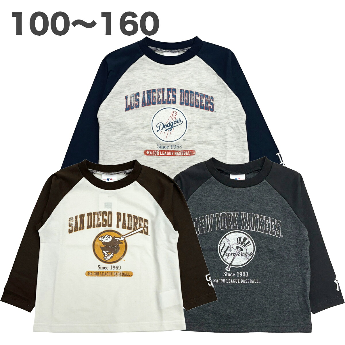 🆕【⭐訂購⭐】 🇯🇵日本直送 🌀 #MLB 插肩袖 tee［3款選］🌀 [PLIA-0195] [261026]