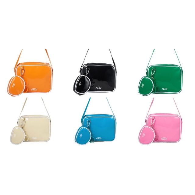 ☆人気☆【EMIS】☆ENAMEL SHOULDER BAG WITH COIN PURSE SE.T☆ 預購| 🇰🇷EMIS ENAMEL SHOULDER BAG WITH COIN PURSE SET BG209