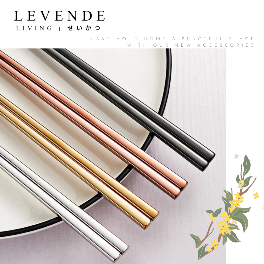  Levende 304不鏽鋼抗菌防滑筷子