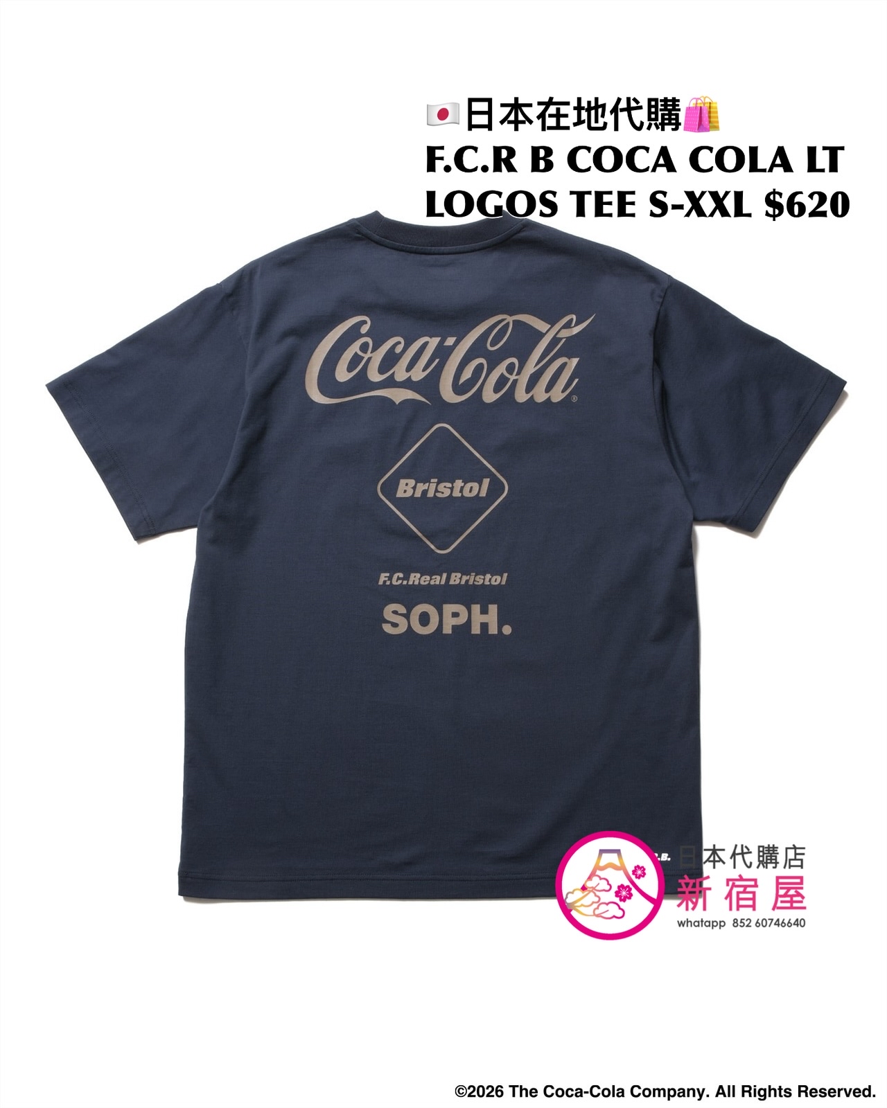 F.C.REAL BRISTOL x COCA COLA AD BANNER TEE/ MIRRO LOGO TEE/ LISTED LOGOS TEE/ HEATHER TEE 