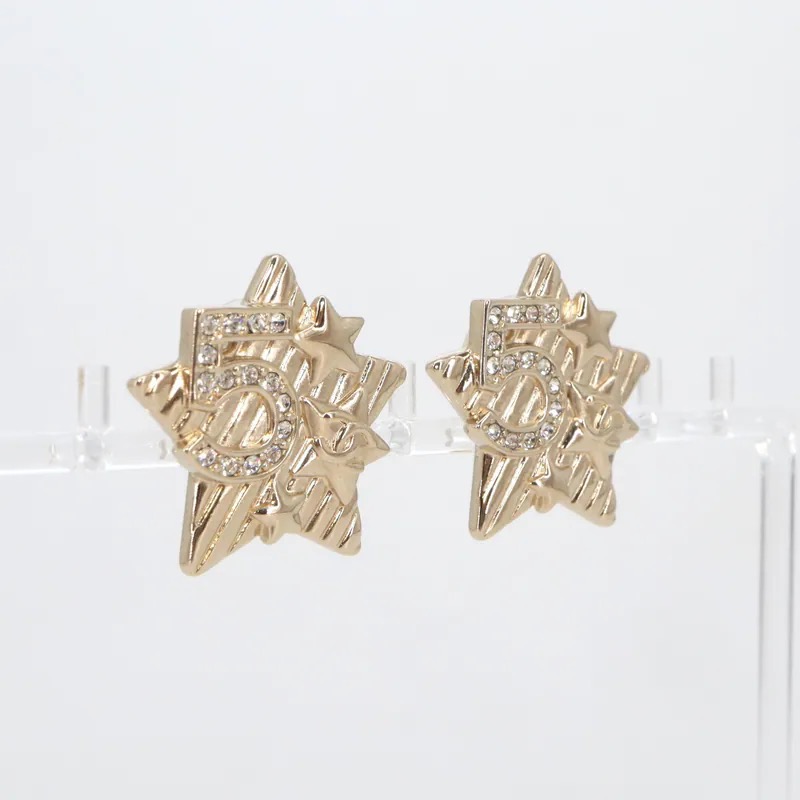 Chanel No.5 Coco Mark Star Motif Piercing Earrings