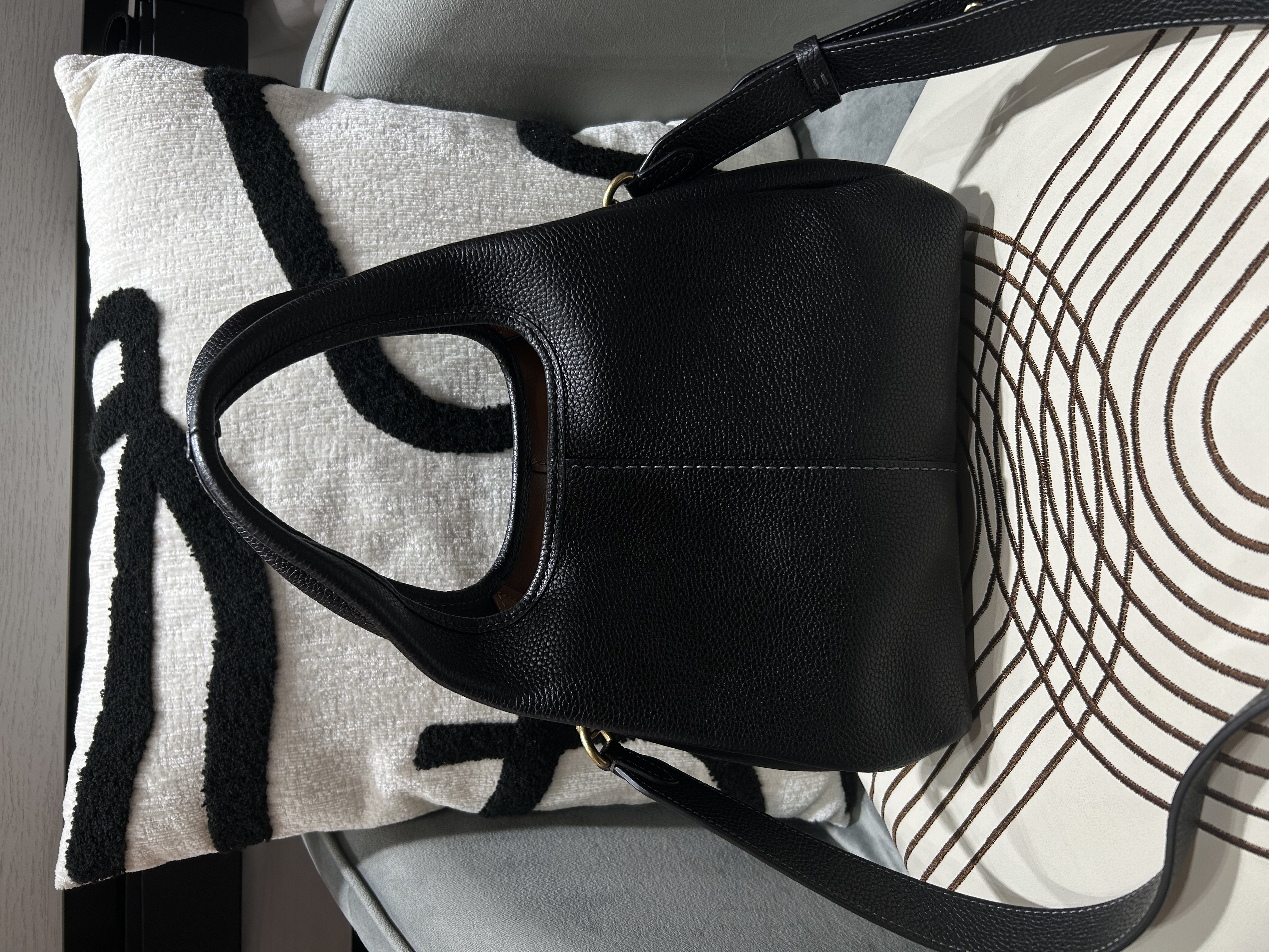 Coach Lana 2way Bag Black Calfskin