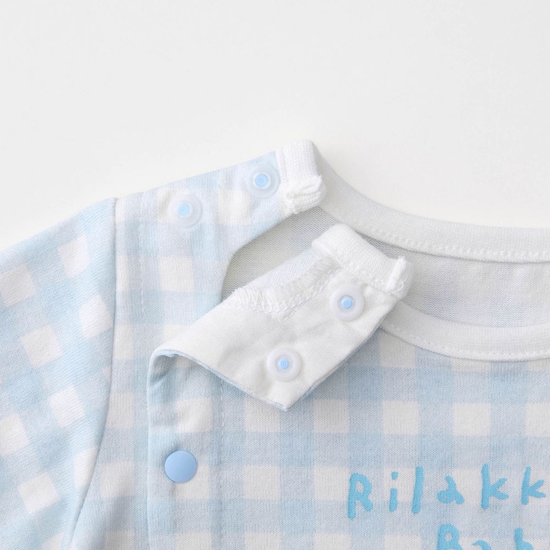 🇯🇵預訂 日本直送🇯🇵Rilakkuma Baby鬆弛熊系列兩色人物屁股面部格紋短袖連身服