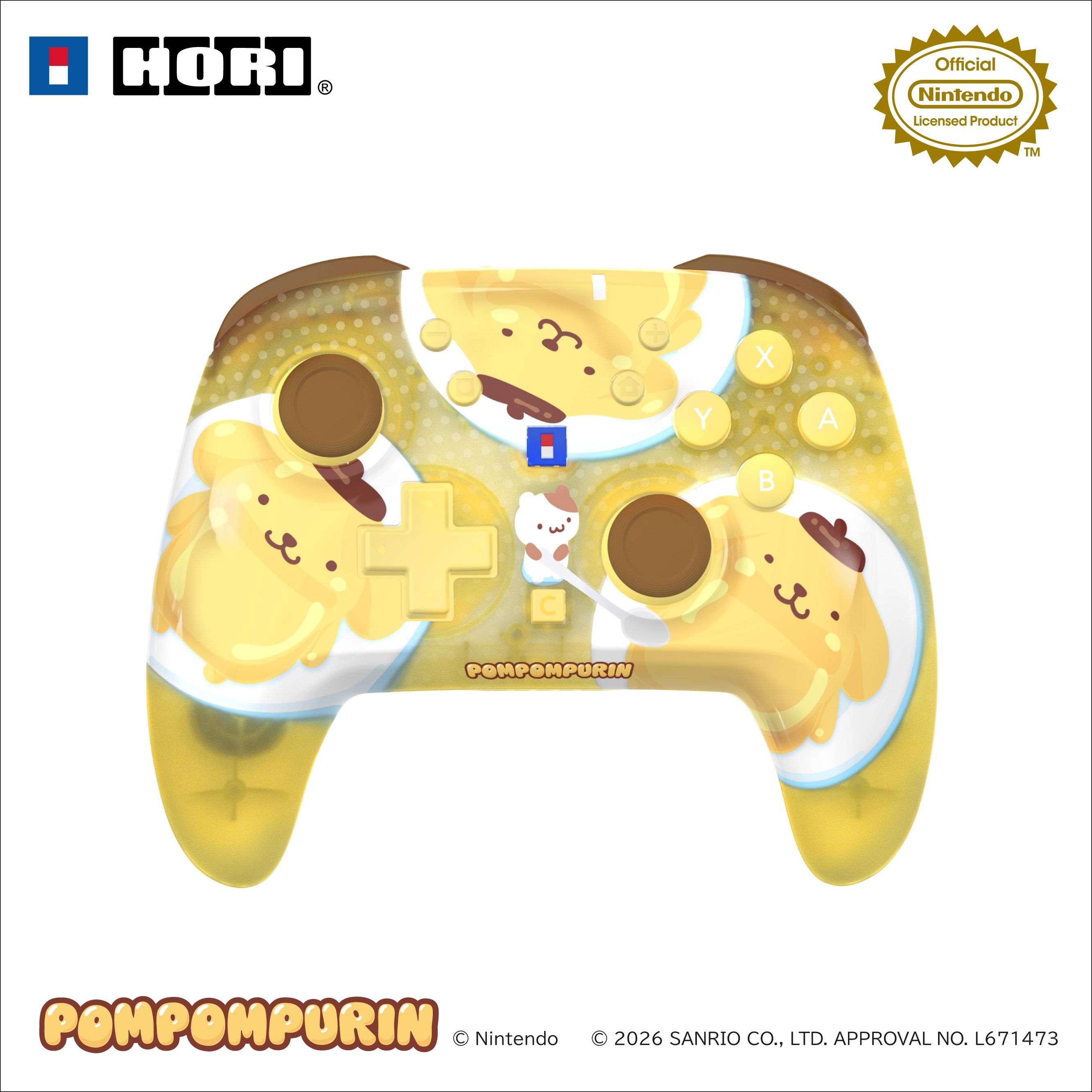 HORI NS2 無線控制器 三麗鷗系列 布丁狗 (NSX-256)        HORI NS2  Wireless Controller Sanrio Series Pompom Purin (NSX-256)