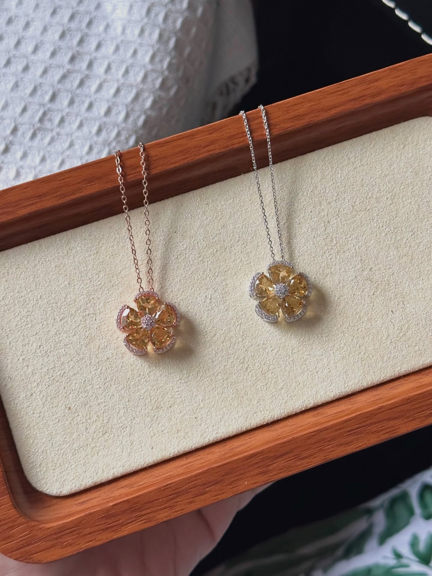 幸运花 黄水晶橄榄石吊坠 ｜ Lucky Citrine Peridot Pendant 
