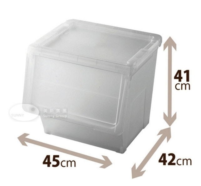 078049/日本天馬窄身揭蓋收納箱30x42x31
