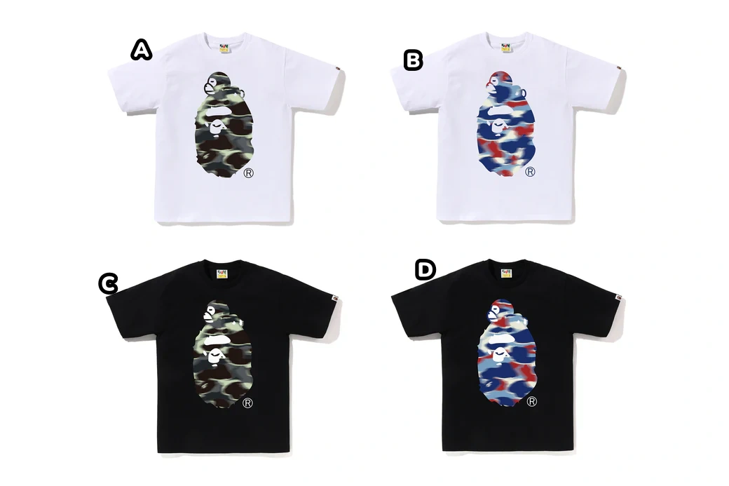 BAPE 螢幕迷彩大猿短袖Tee 