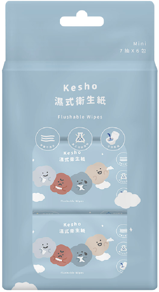 【Kesho】孕婦/ 兒童專用濕紙巾（7抽*6包）