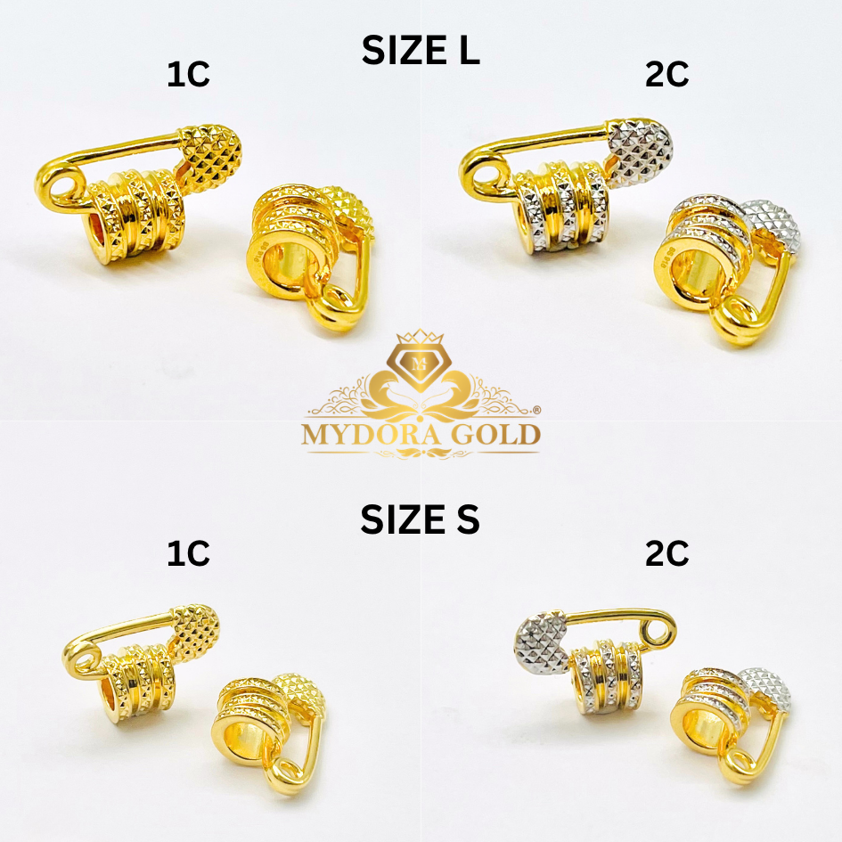 MYDORA Tube Bead Fesyen Safety Pin (5G) l EMAS 916/22K