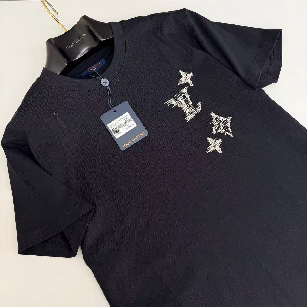 【原單】LV Embroidered Signature Short-Sleeved T-Shirt 刺繡簽名短袖Tee