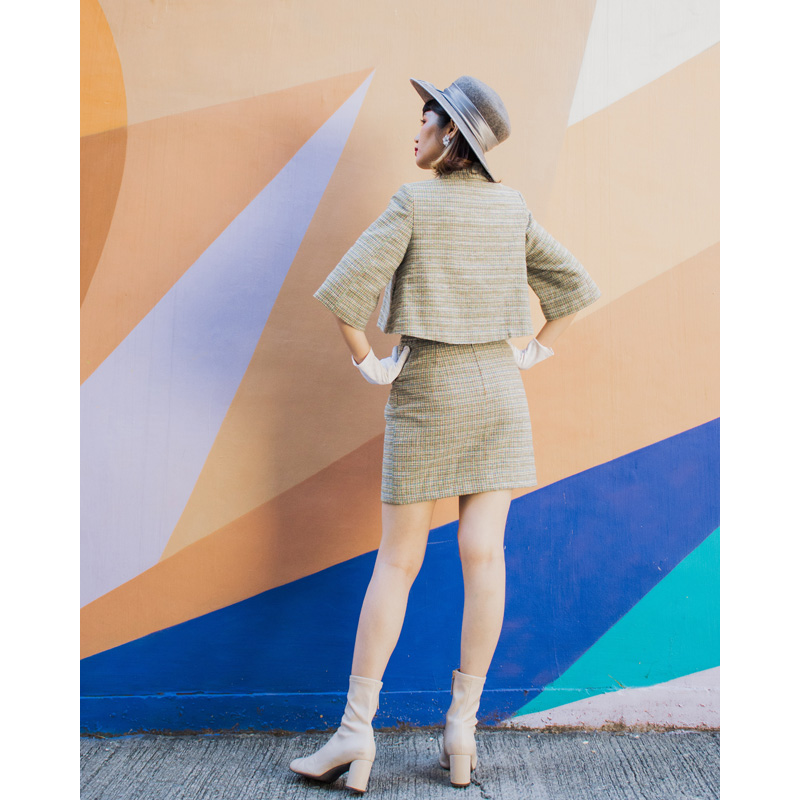 (Last XL) The Teenybopper Twin Set - Cape Jacket (FM143)