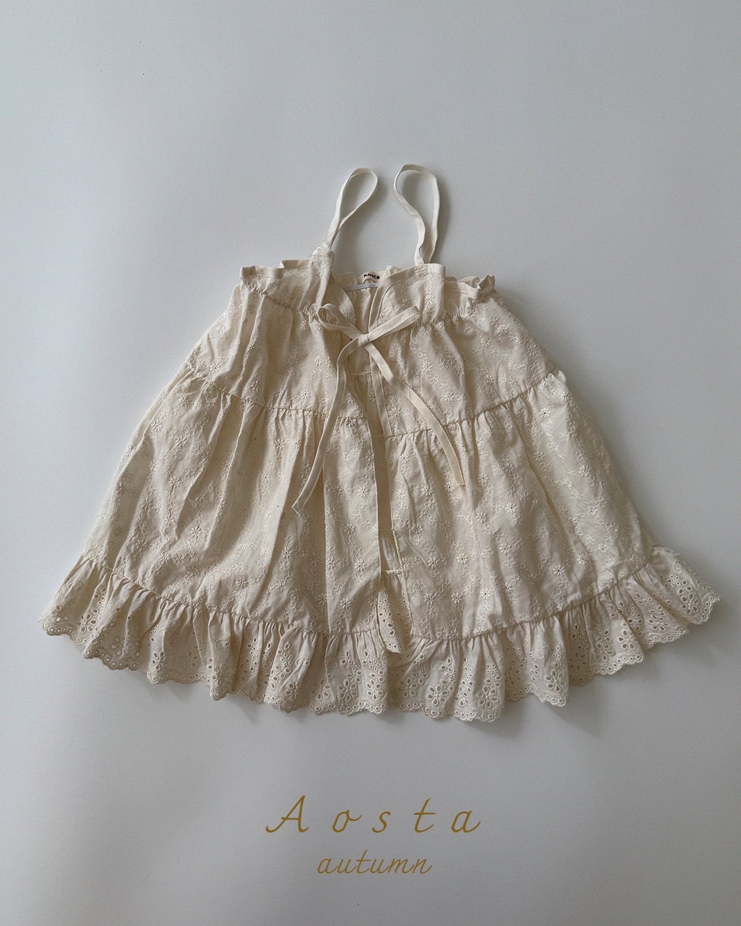 Aosta | [Lace Cotton Open Dress]