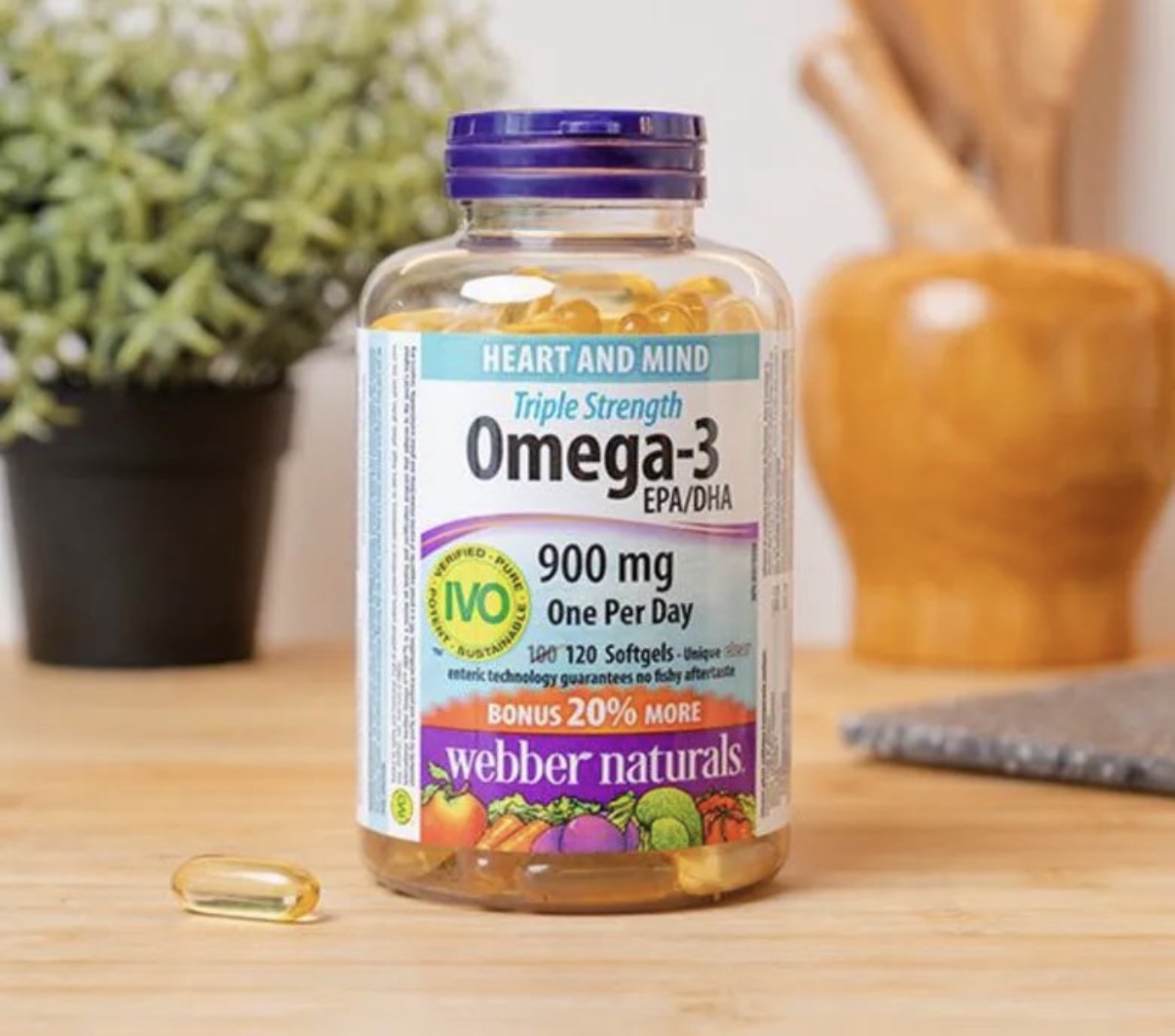加拿大直送 Webber Naturals 3倍濃縮 Omega-3 深海魚油軟膠囊 900mg 200粒 加拿大直送 Webber Naturals 3倍濃縮 Omega-3 深海魚油軟膠囊 900mg 200粒