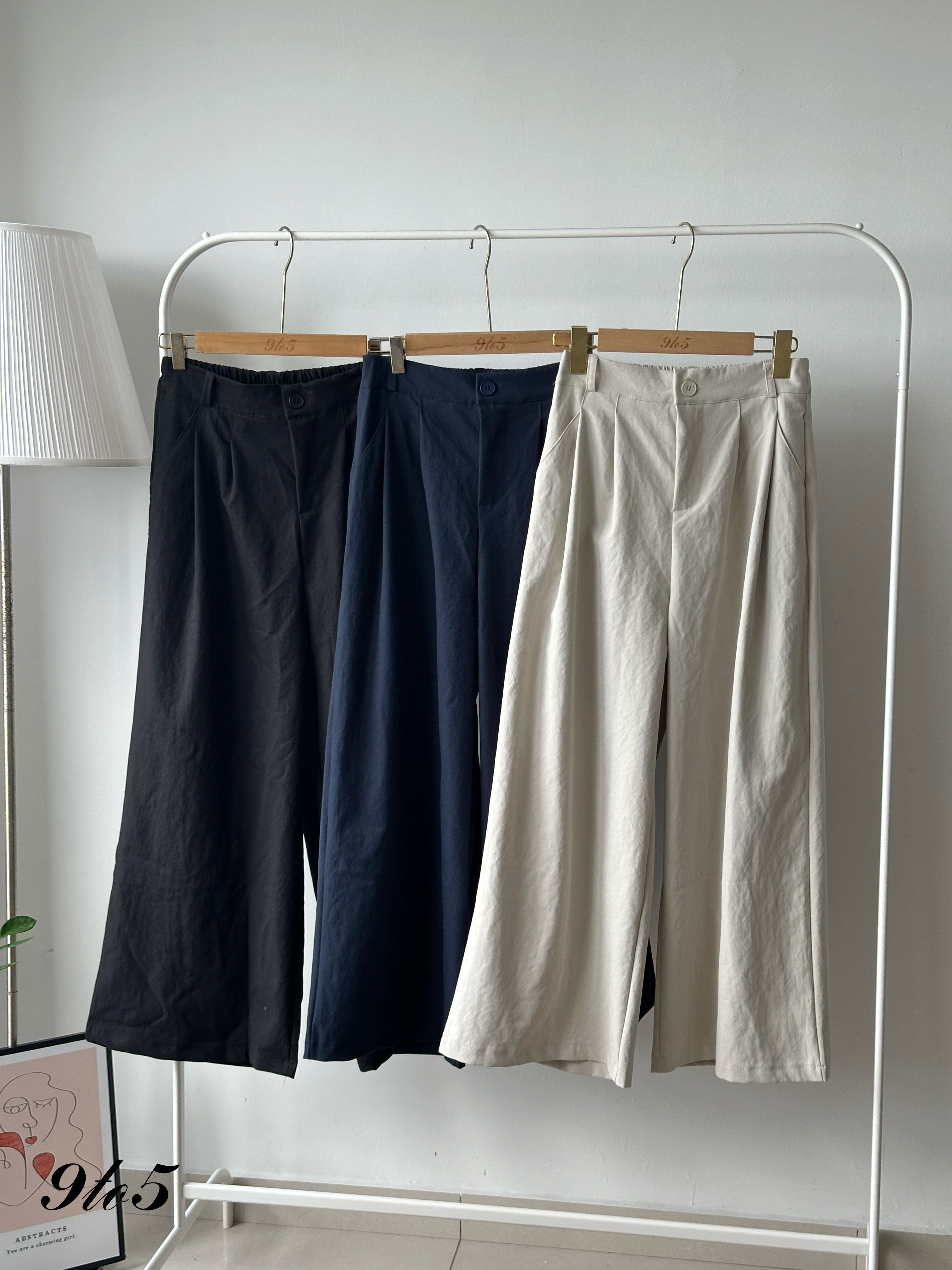 S1886 Wide Leg Long Pants - 5 Colors 