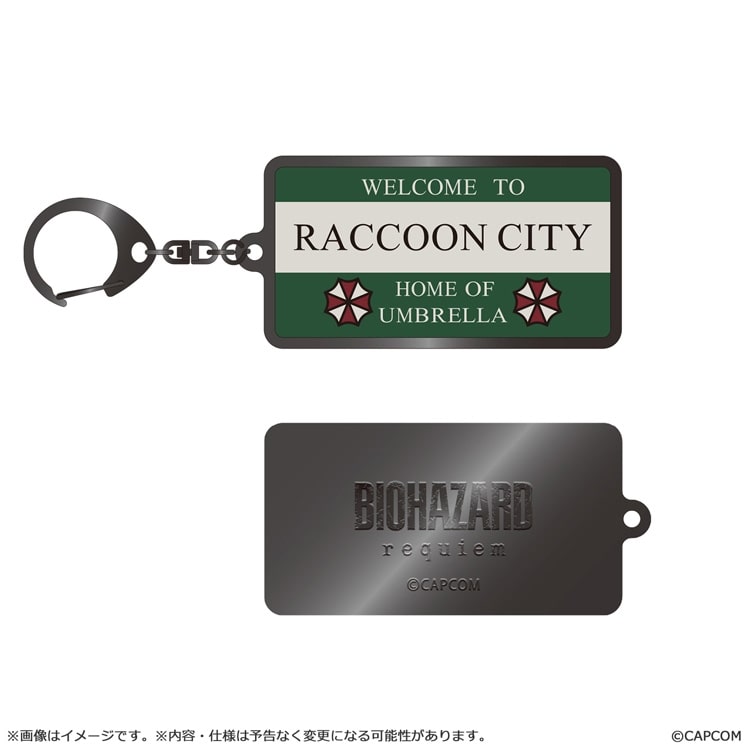 [現貨] [精品] CAPCOM 生化危機鑰匙扣-浣熊市告示牌