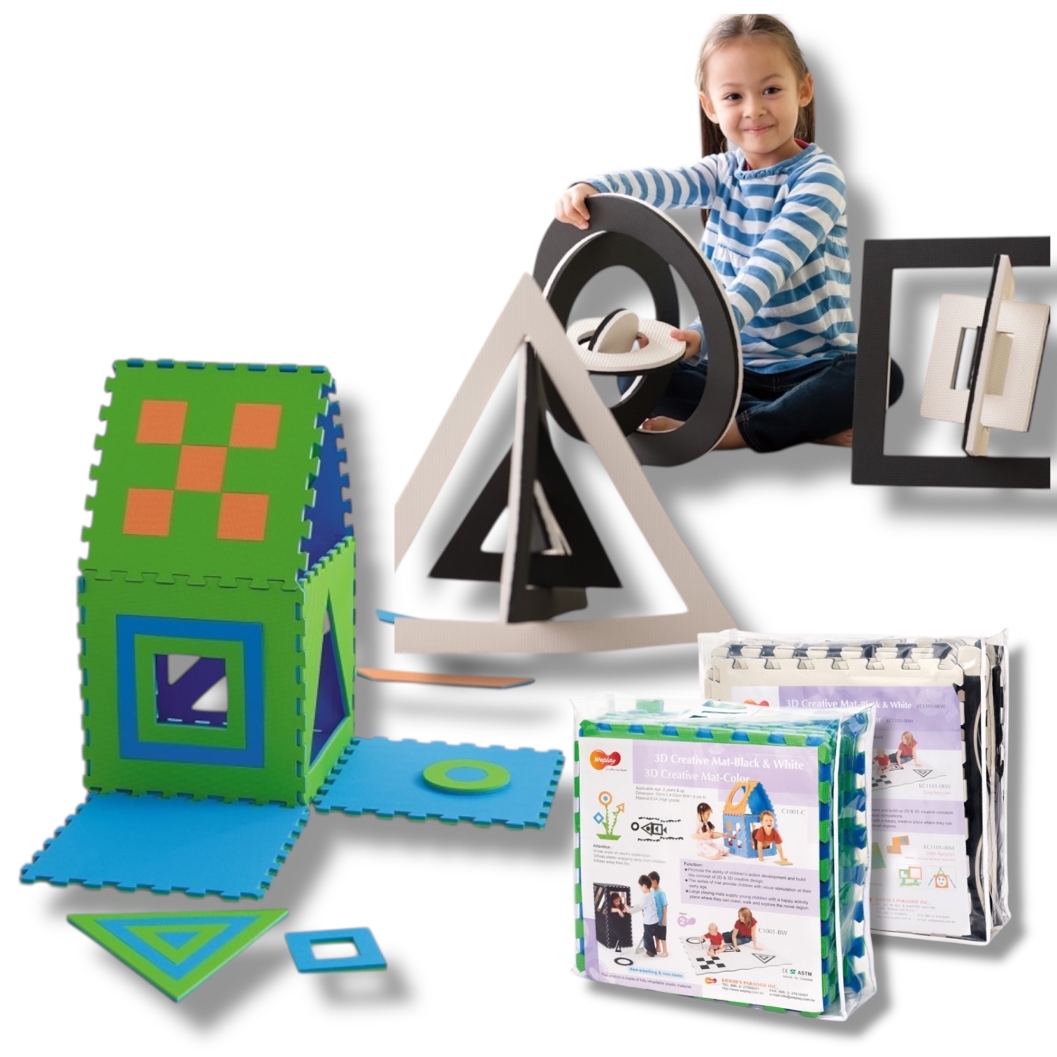 (F0559) WEPLAY 創意遊戲墊-黑白