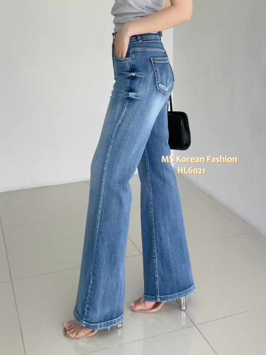 HL6021 韓國🌼Howluk高腰雙鈕喇叭牛