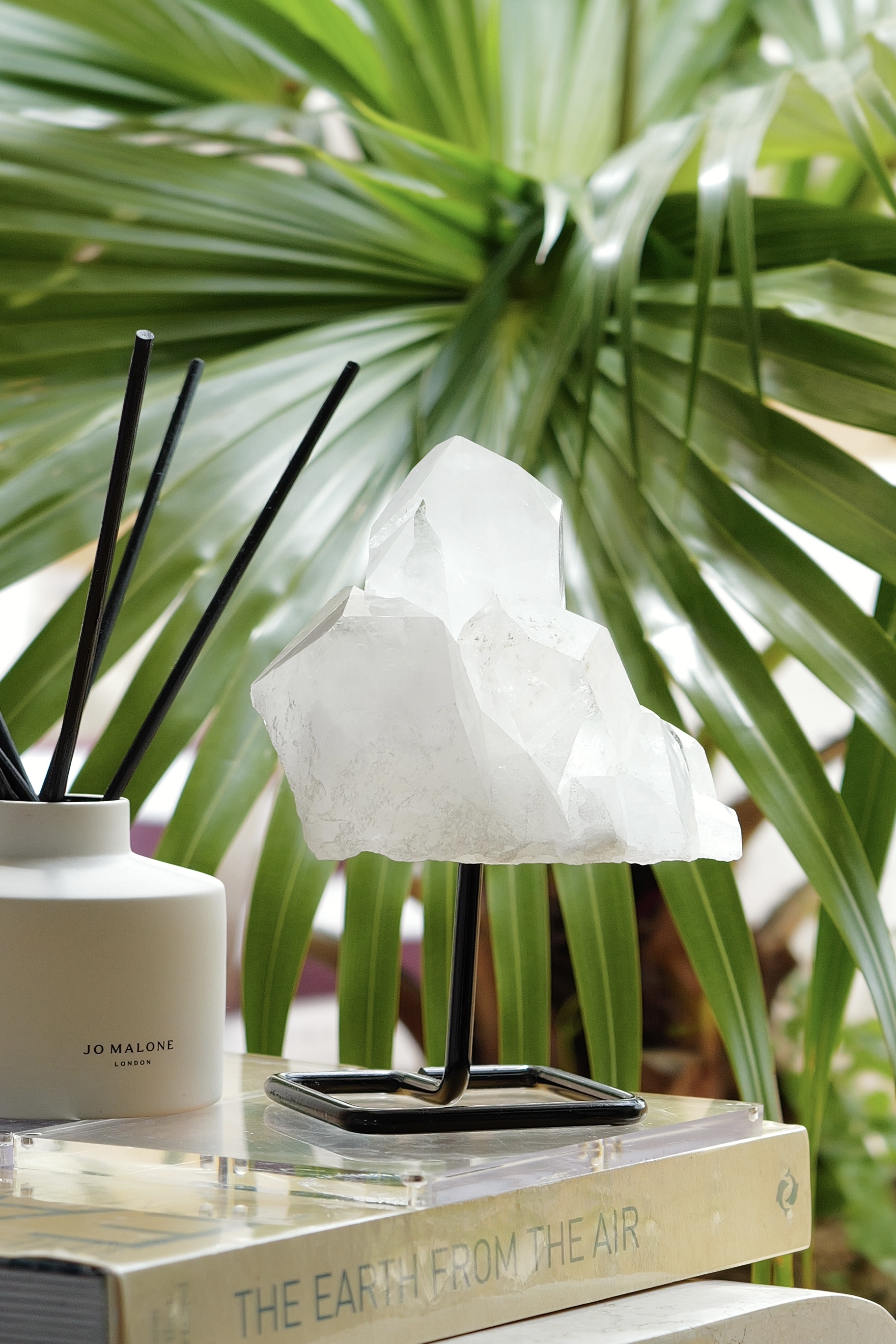 ꧁12.8cm 2.1kg白水晶簇連托架擺件꧂CL.707AC7FG2JT5-RB19*16FF