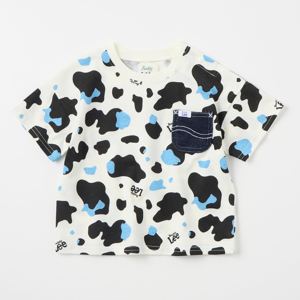 🇯🇵預訂 日本直送🇯🇵Buddy Lee 兩色標誌刺繡口袋乳牛紋印花短袖T恤