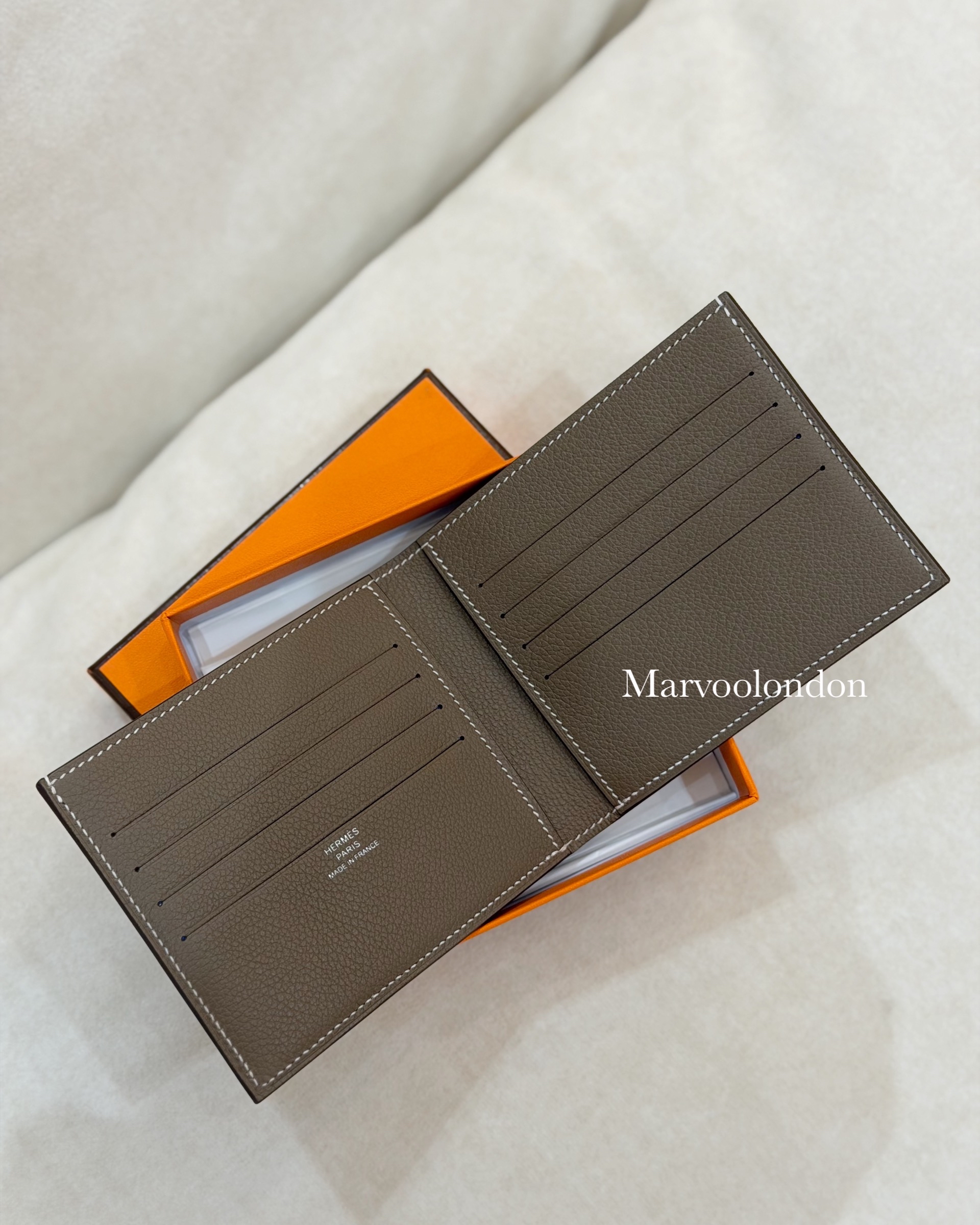 特價出✨Hermes Citizen twill wallet  8卡位 ❤️大象灰 Evercolor 皮