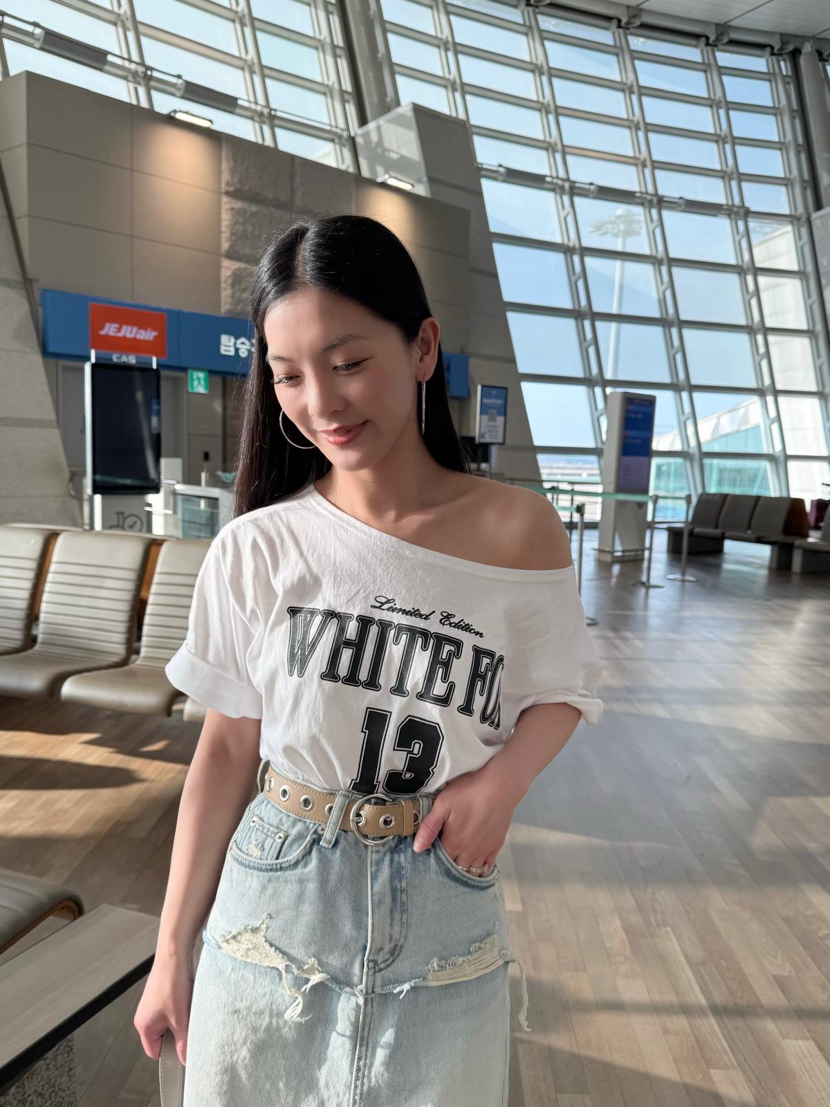 F24 假兩層牛仔裙