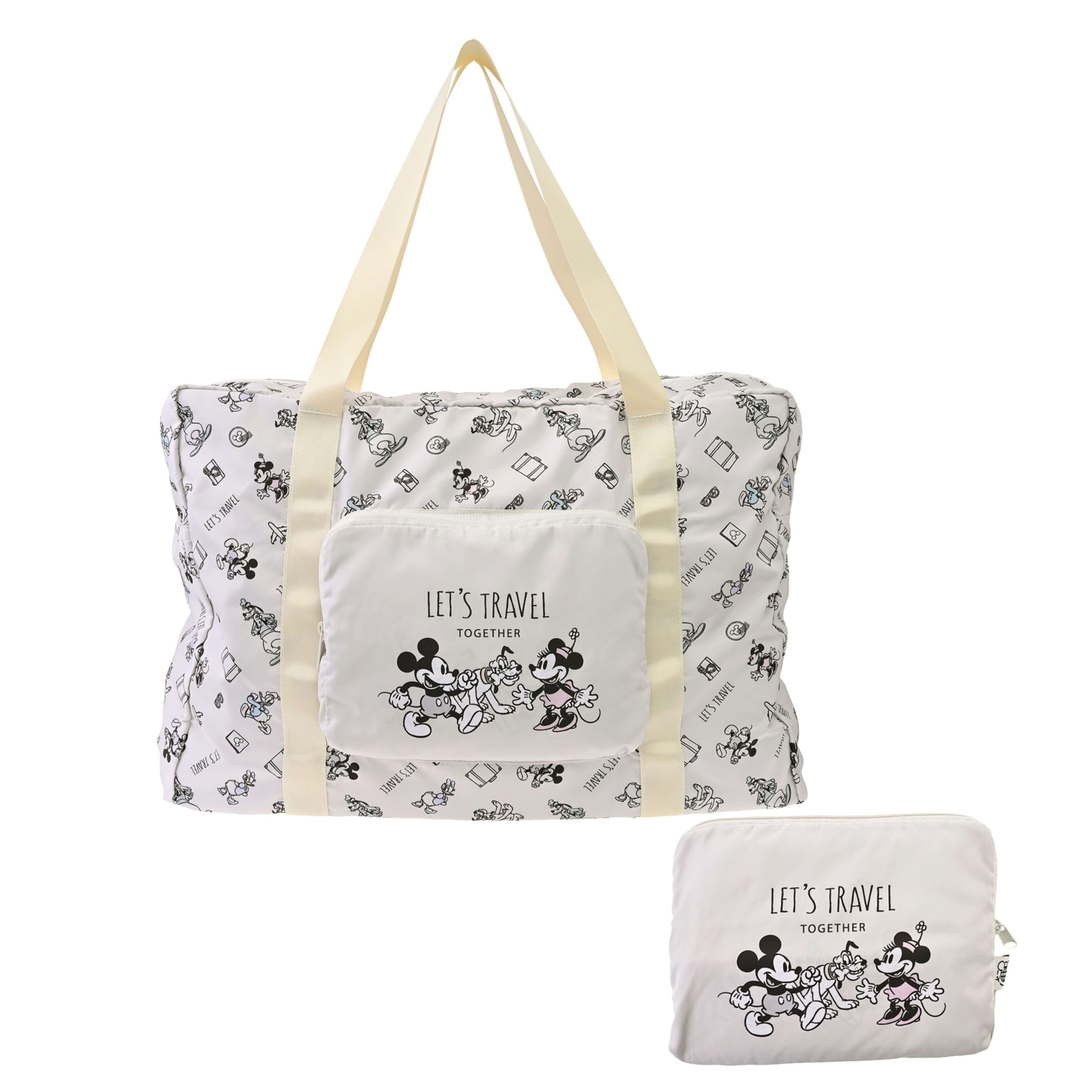 🌸 【預訂】Mickey & Minnie 手提折疊行李袋 (L) - Disney Magical Travel
