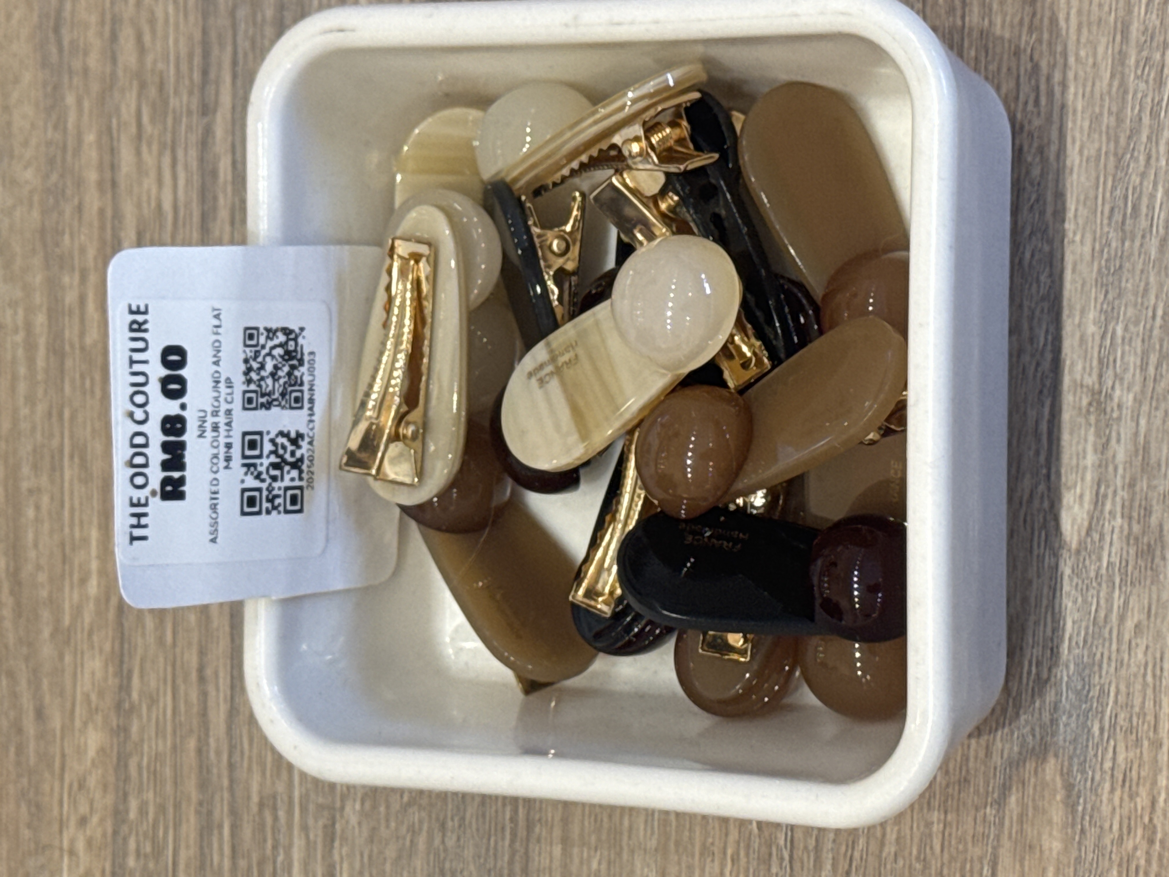 Nnu Assorted Colour Round & Flat Mini Hair Clip