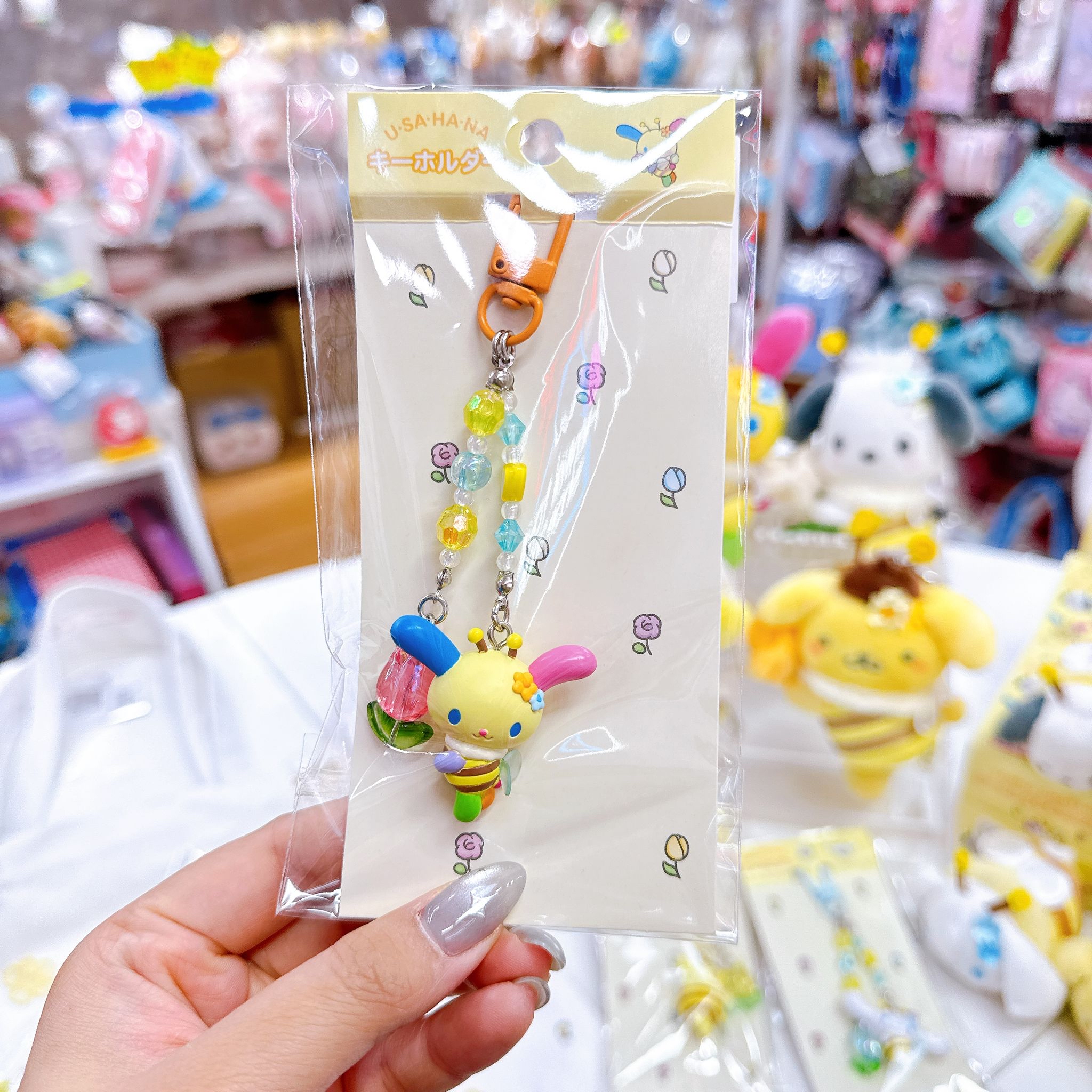 日本直送Sanrio蜜蜂系列電話掛飾