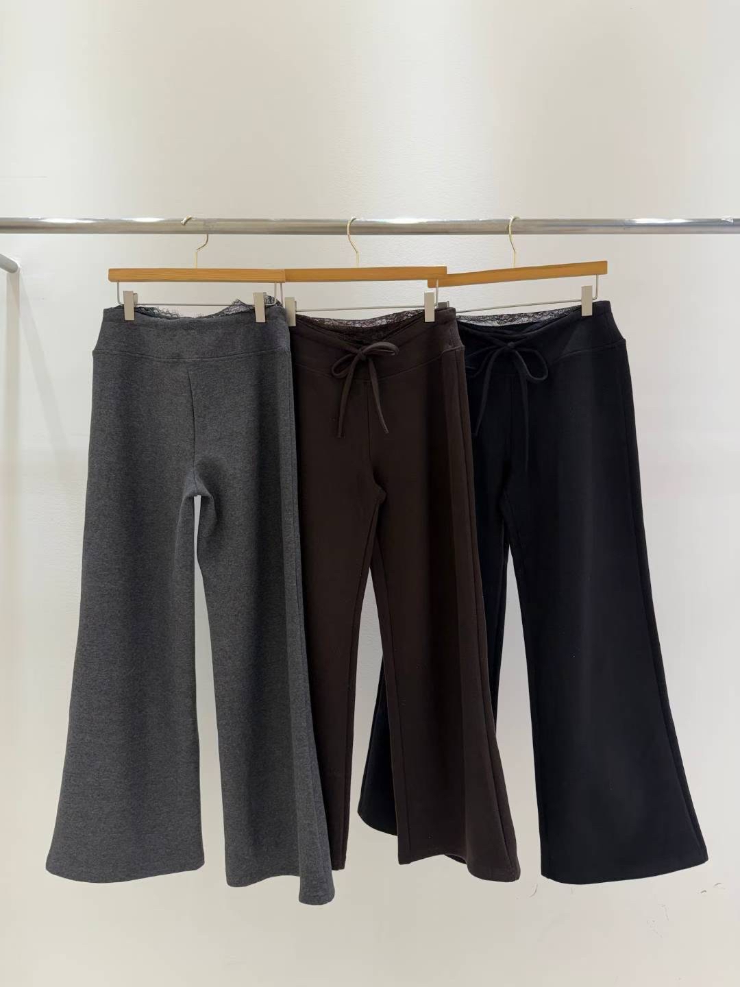 Lace waist fall pants