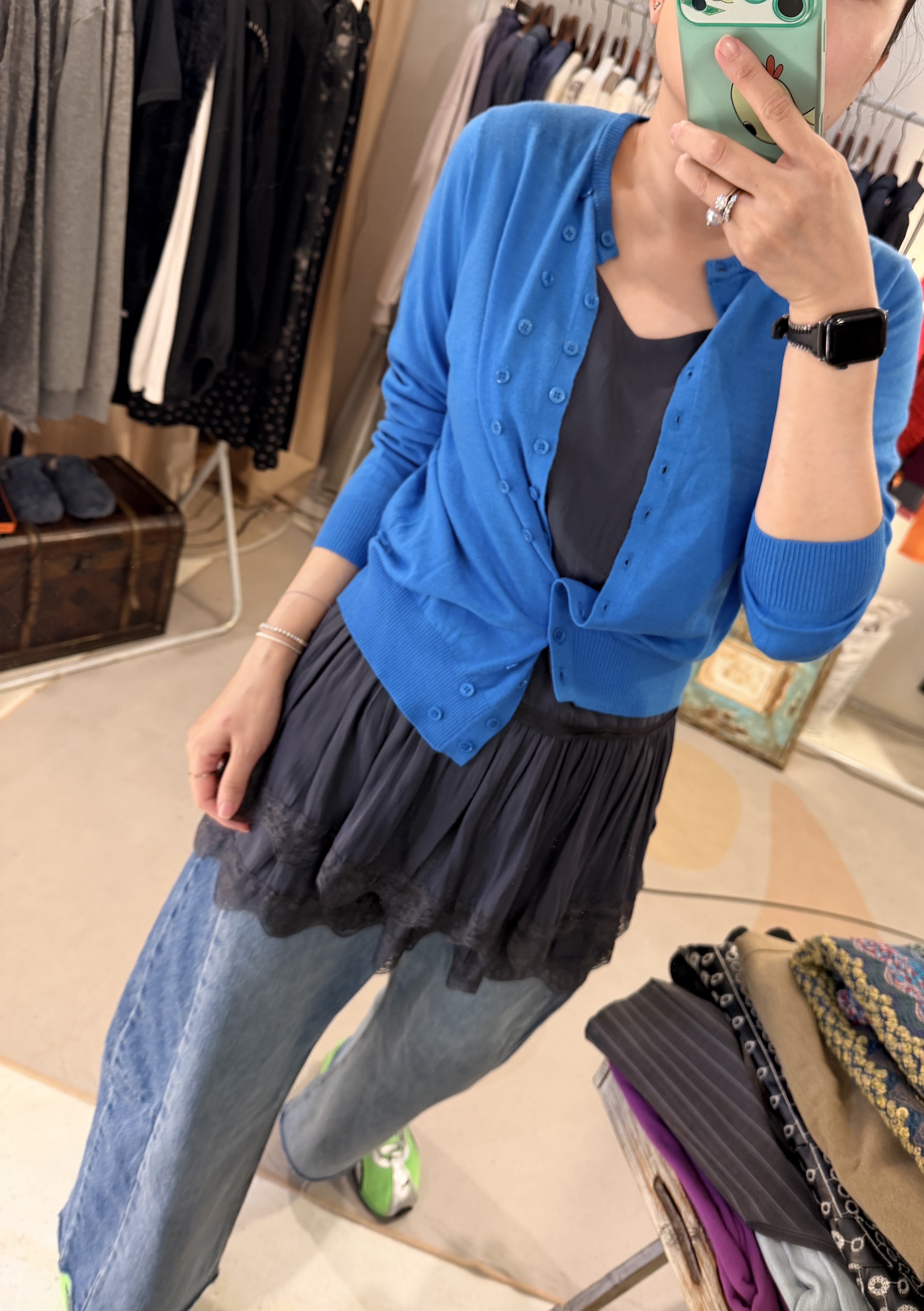 Button colourful cardigan