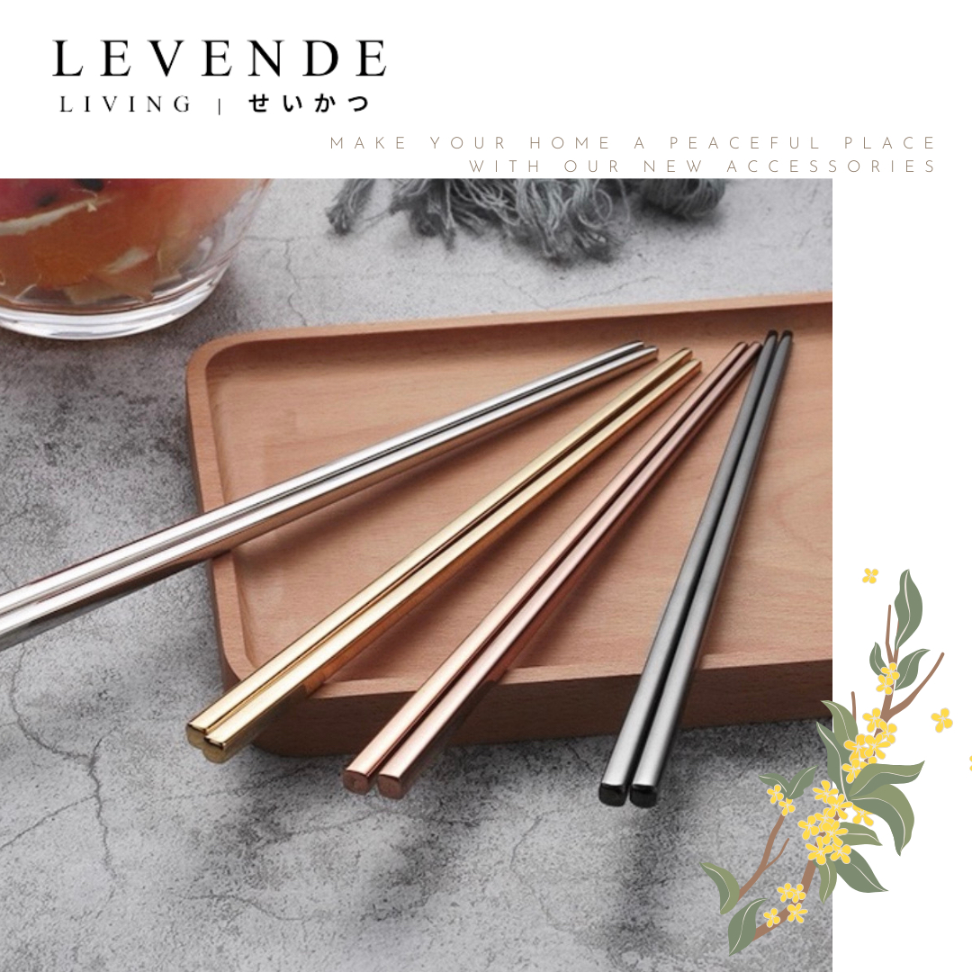  Levende 304不鏽鋼抗菌防滑筷子