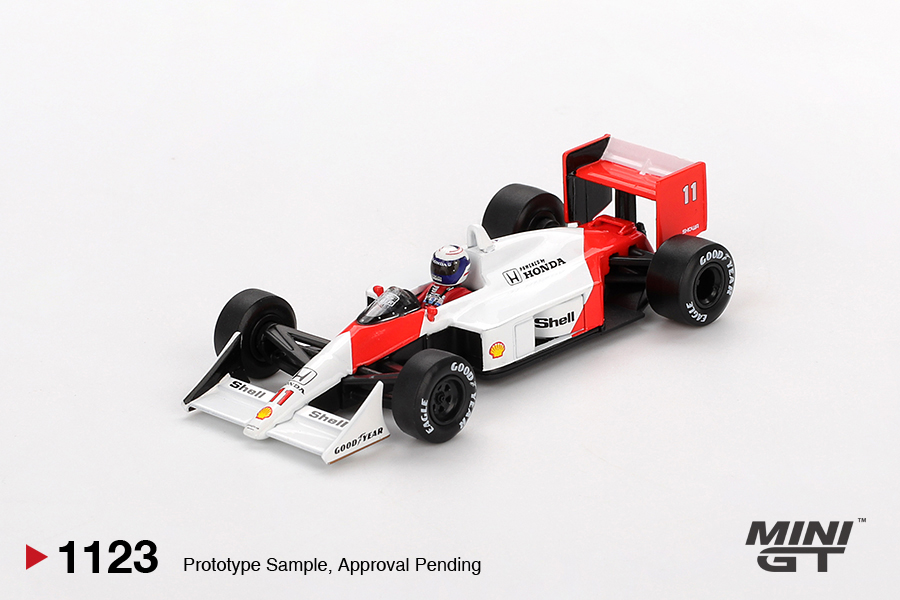 Mini GT 1/64 McLaren MP4/4 #11 Alain Prost 1988 Japanese Grand Prix 2nd Place - MGT01123-L