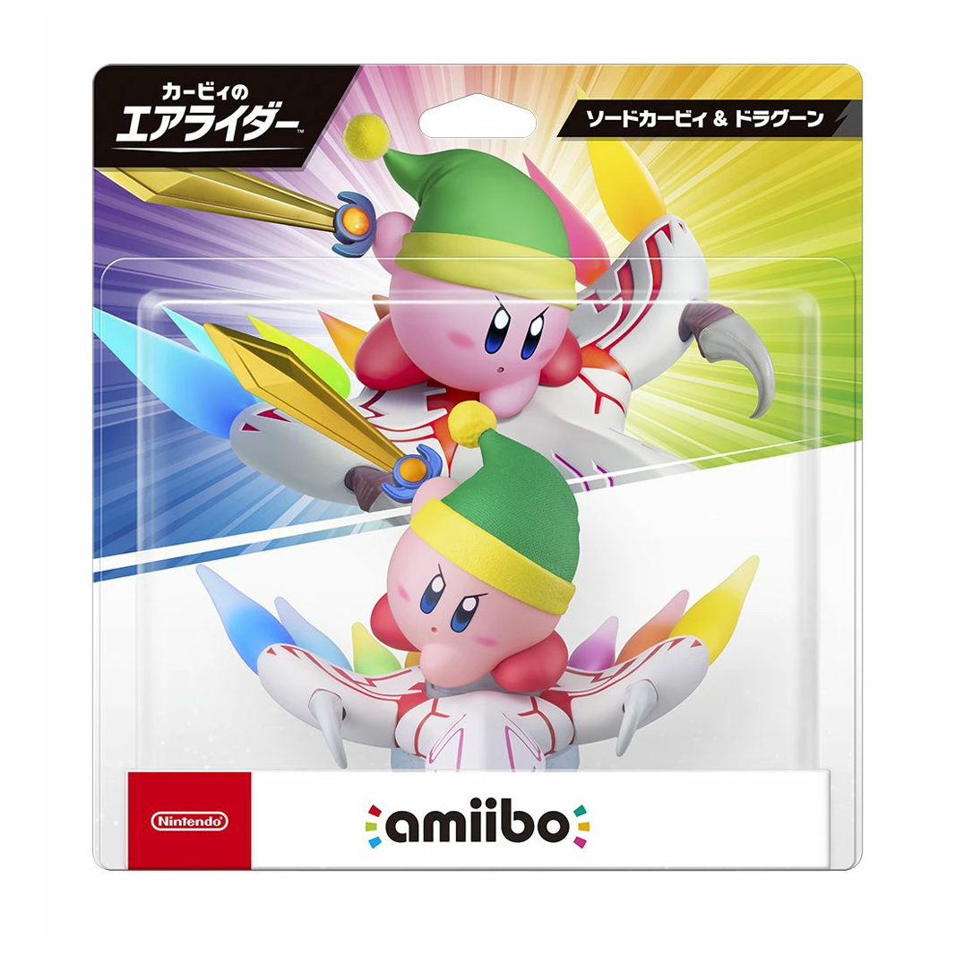 (預訂訂金 $100) (總價 $378) Nintendo Switch amiibo 利劍卡比 & 龍騎兵 (卡比的馭天飛行者系列) (行版) NS2 Kirby Air Riders