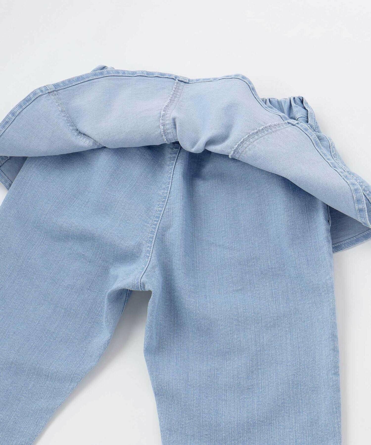 🆕【⭐訂購⭐】🇯🇵日本直送🌀荷葉邊腰帶設計 彈性牛仔褲［2款選］🌀[ELBA-0164][260305]