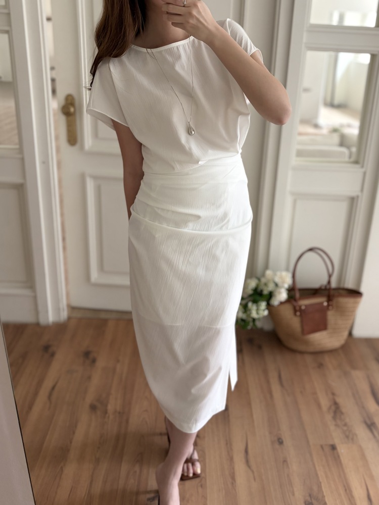 Lyra Ruched Set (White)
