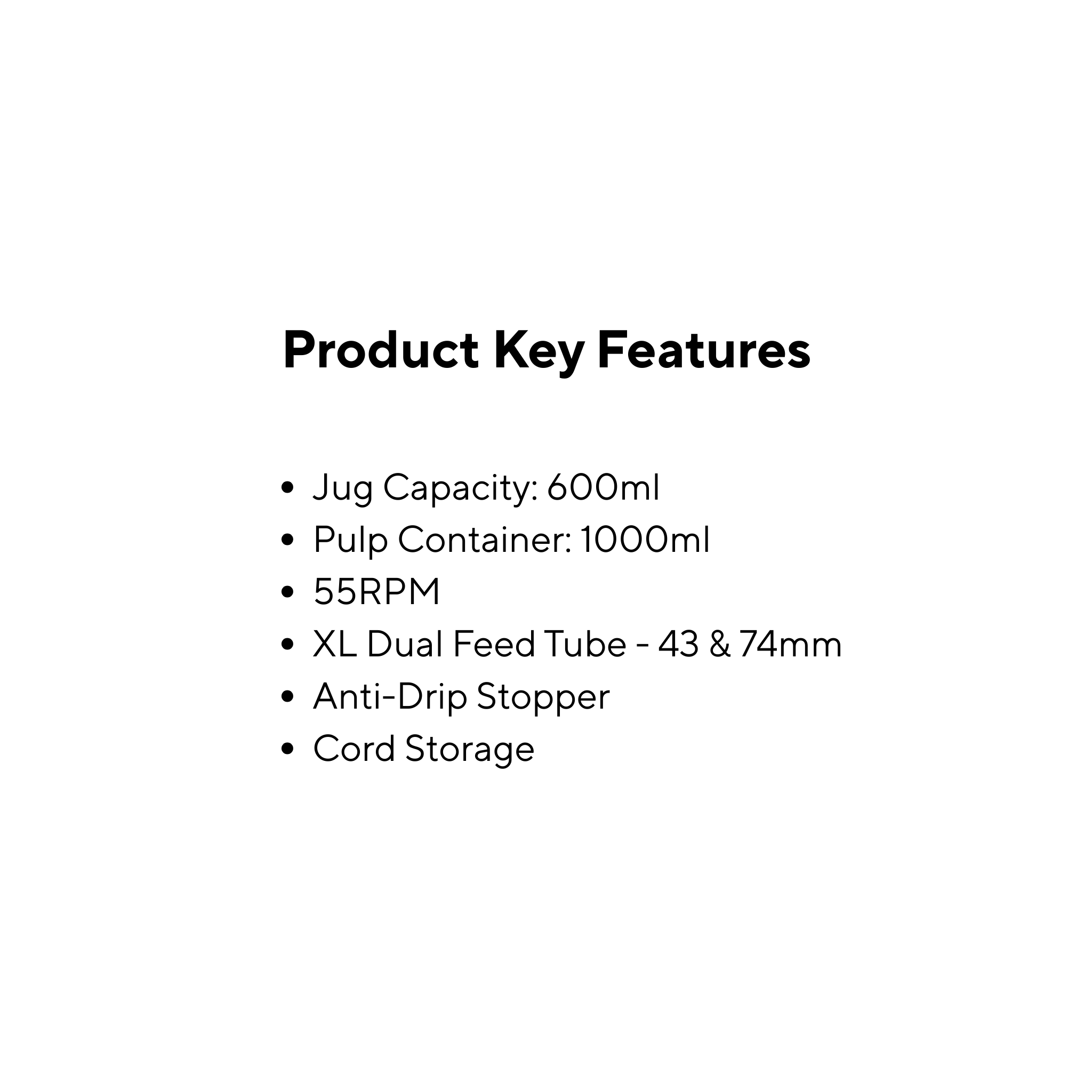 Kenwood 230W PureJuice XL Slow Press Juicer Silver (JMP85.000SI)